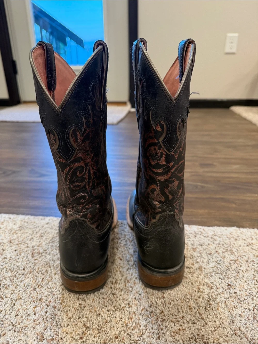 Ariat Black Leather Western Cowboy Boots
